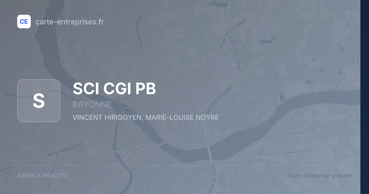SCI CGI PB — 878043157 — fiche entreprise