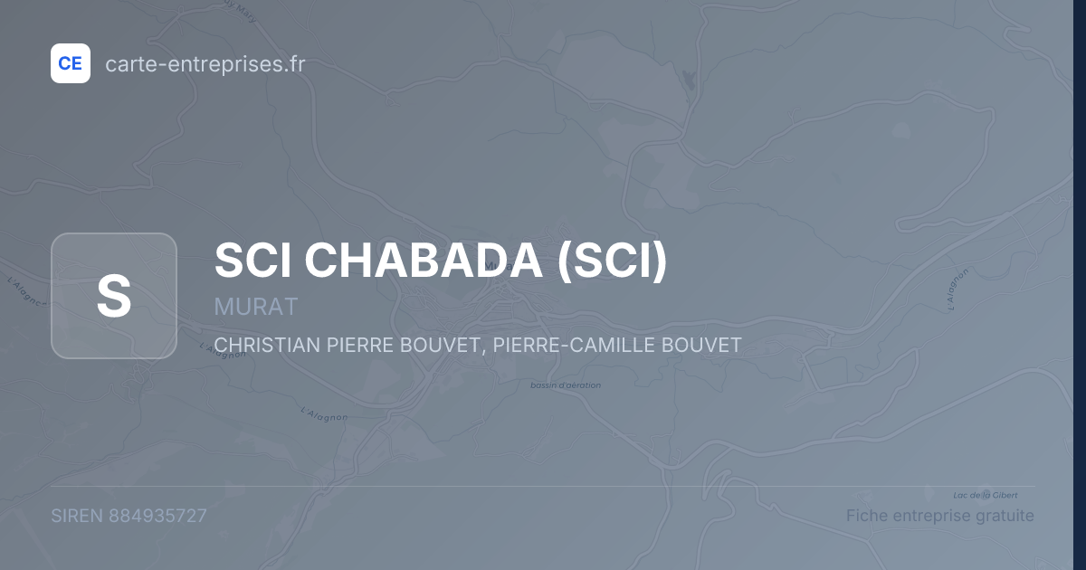 SCI CHABADA (SCI) — 884935727 — fiche entreprise
