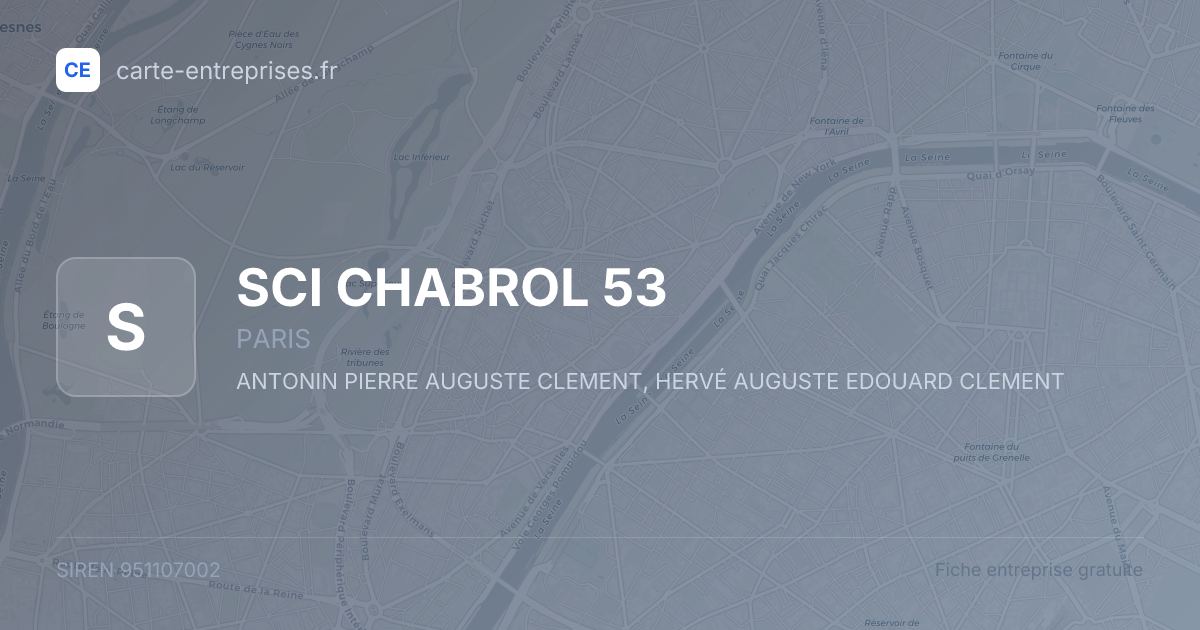 SCI CHABROL 53 — 951107002 — fiche entreprise