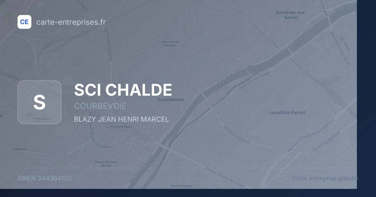 SCI CHALDE — 344364120 — fiche entreprise