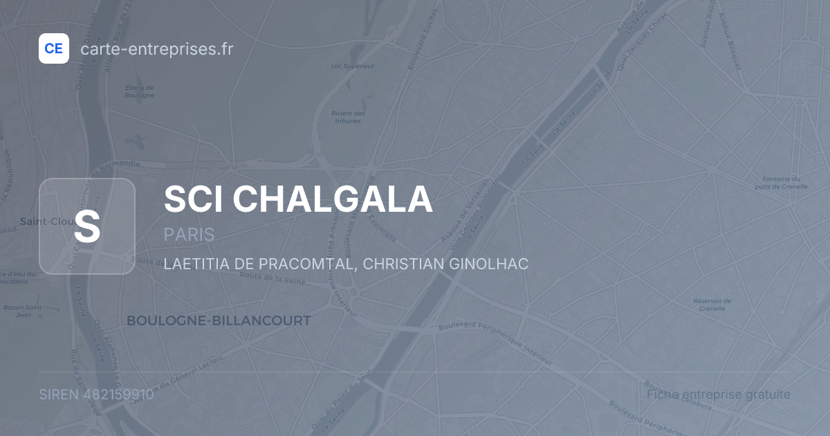 SCI CHALGALA — 482159910 — fiche entreprise
