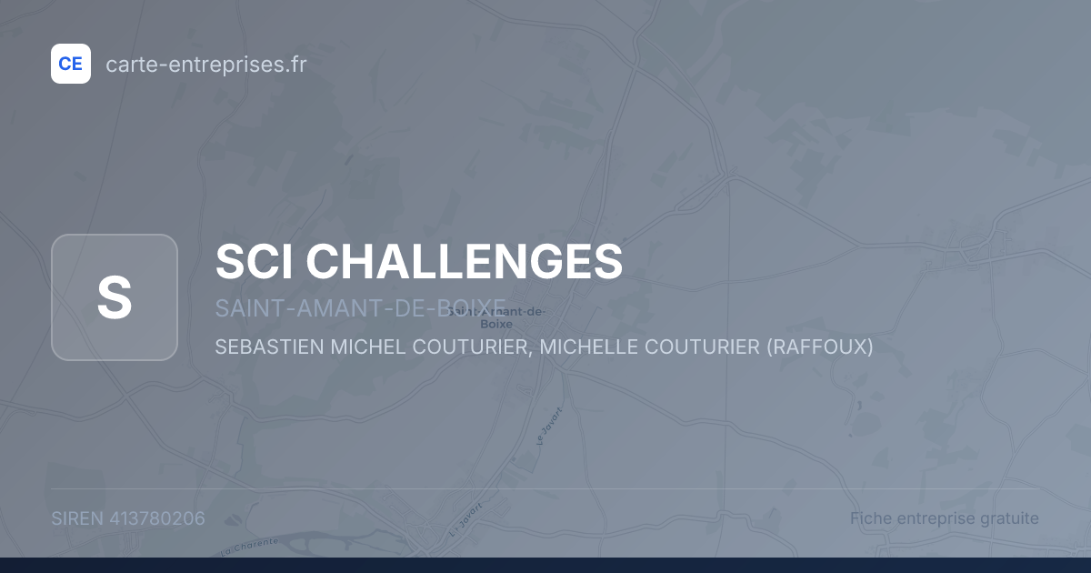 SCI CHALLENGES — 413780206 — fiche entreprise