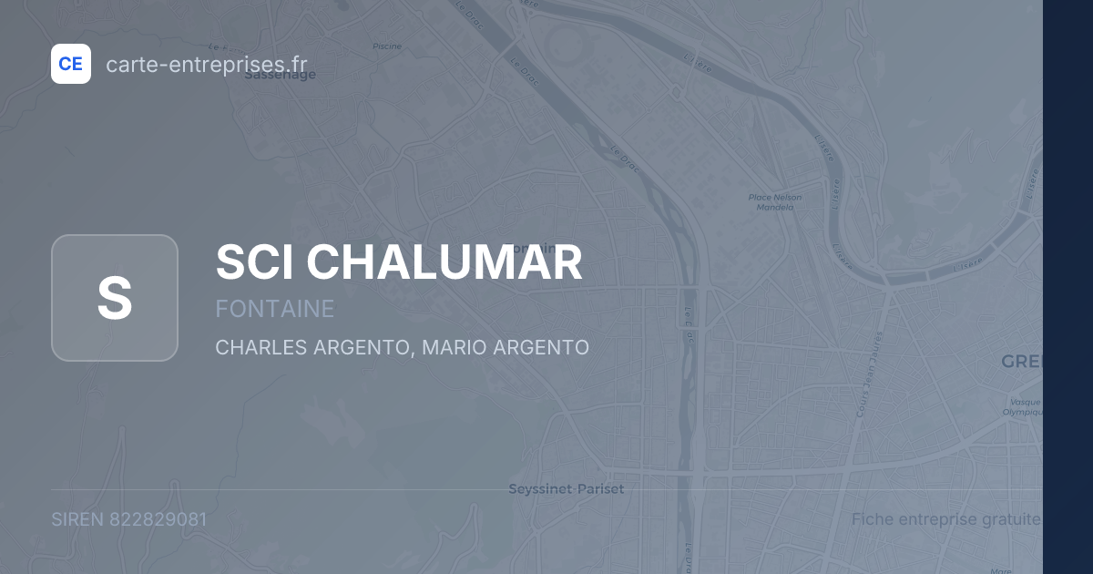 SCI CHALUMAR — 822829081 — fiche entreprise