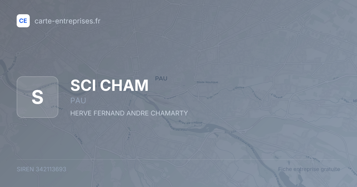 SCI CHAM — 342113693 — fiche entreprise