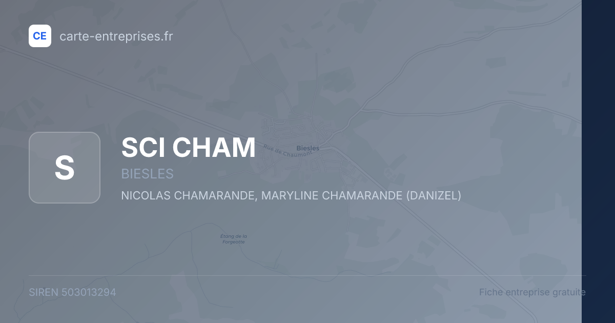 SCI CHAM — 503013294 — fiche entreprise