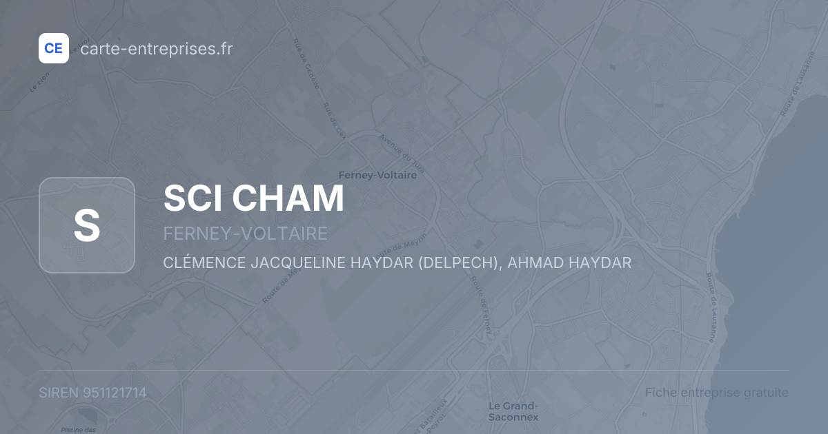 SCI CHAM — 951121714 — fiche entreprise
