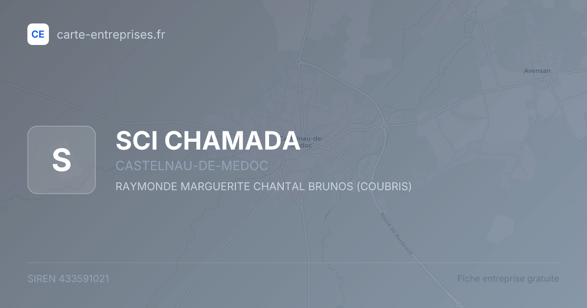 SCI CHAMADA — 433591021 — fiche entreprise