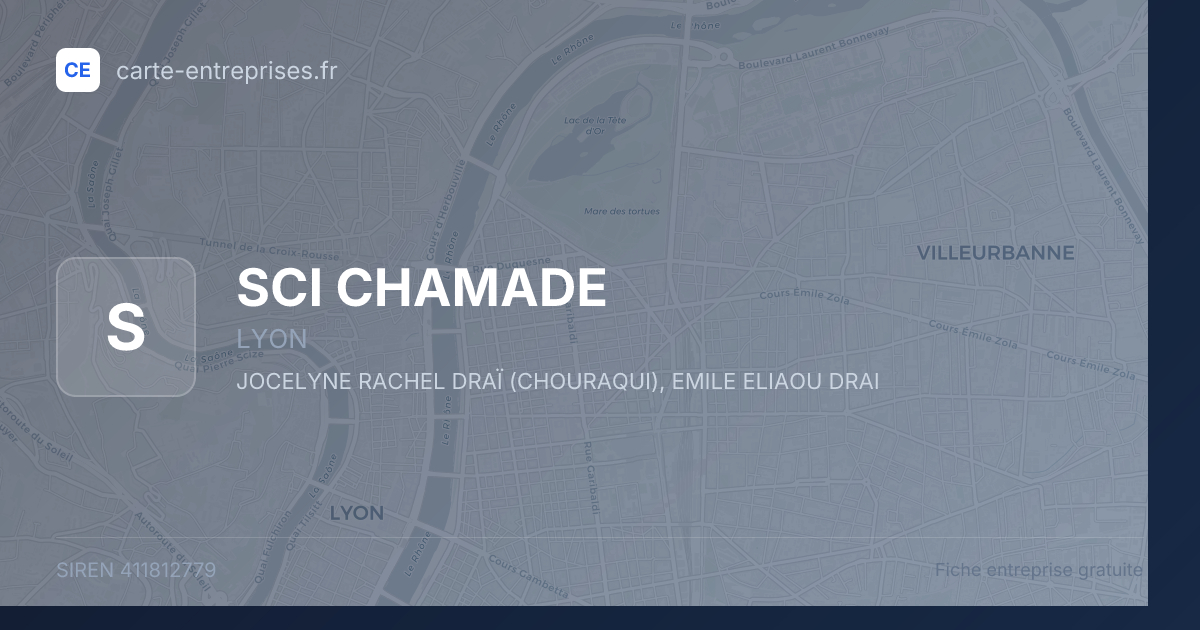 SCI CHAMADE — 411812779 — fiche entreprise