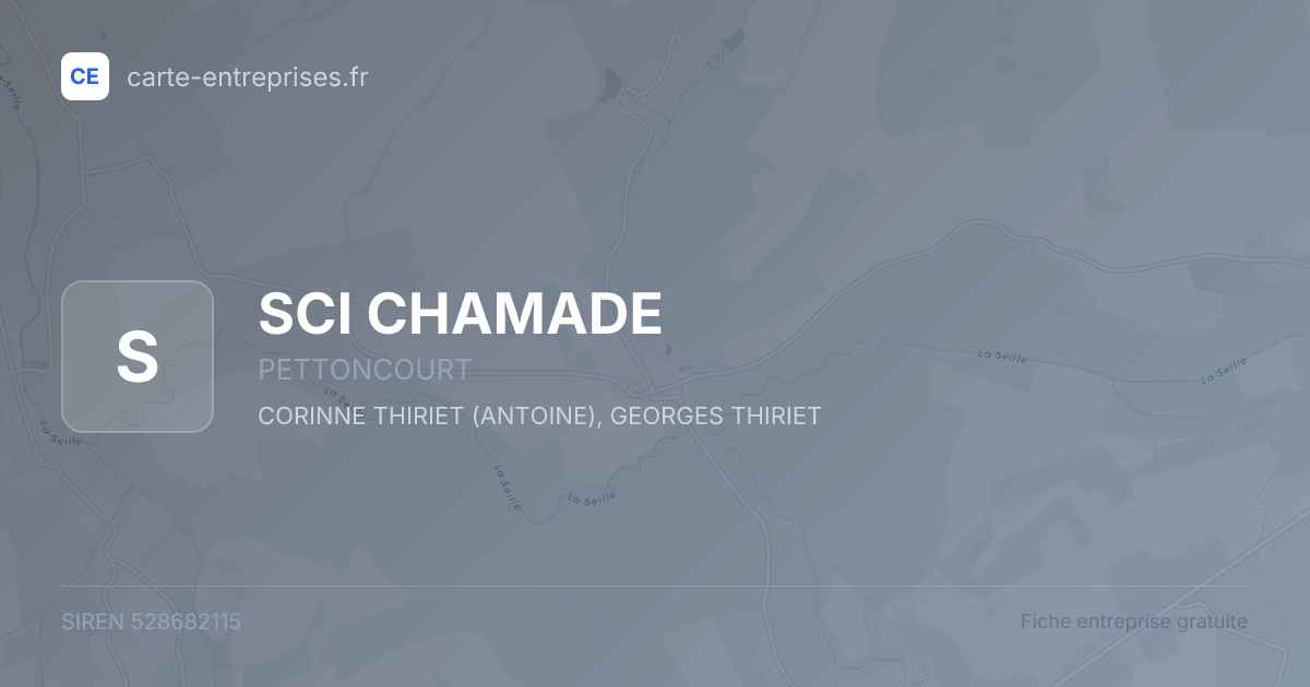SCI CHAMADE — 528682115 — fiche entreprise
