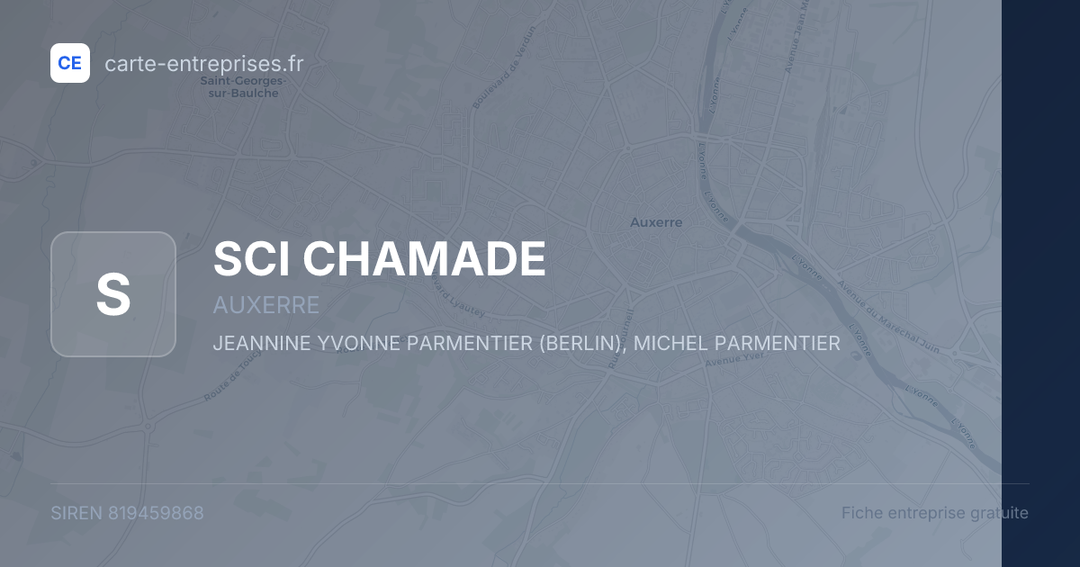 SCI CHAMADE — 819459868 — fiche entreprise