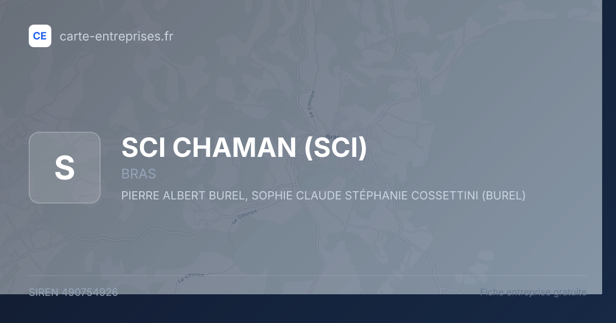 SCI CHAMAN (SCI) — 490754926 — fiche entreprise
