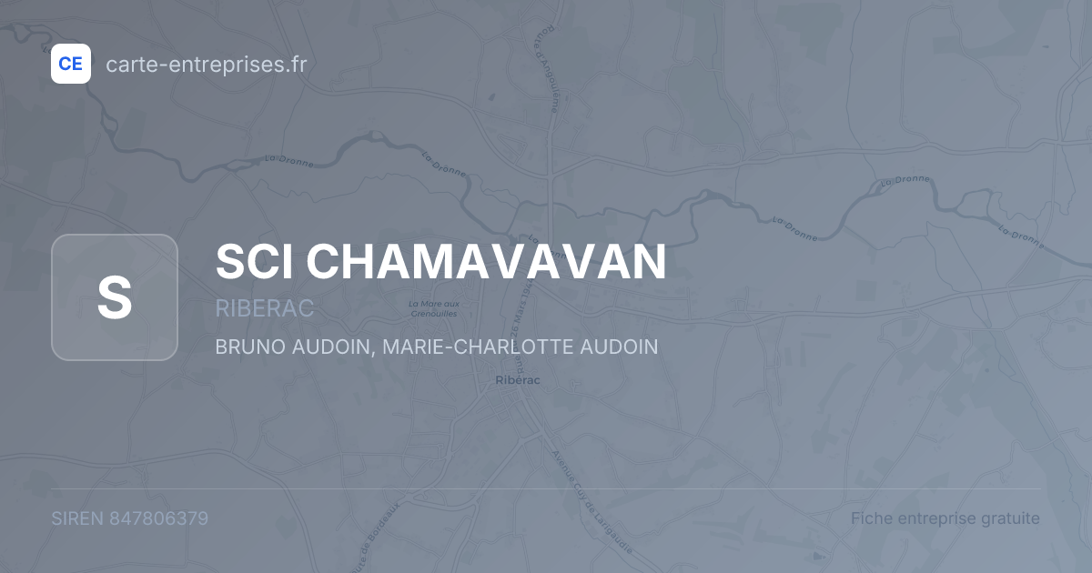 SCI CHAMAVAVAN — 847806379 — fiche entreprise