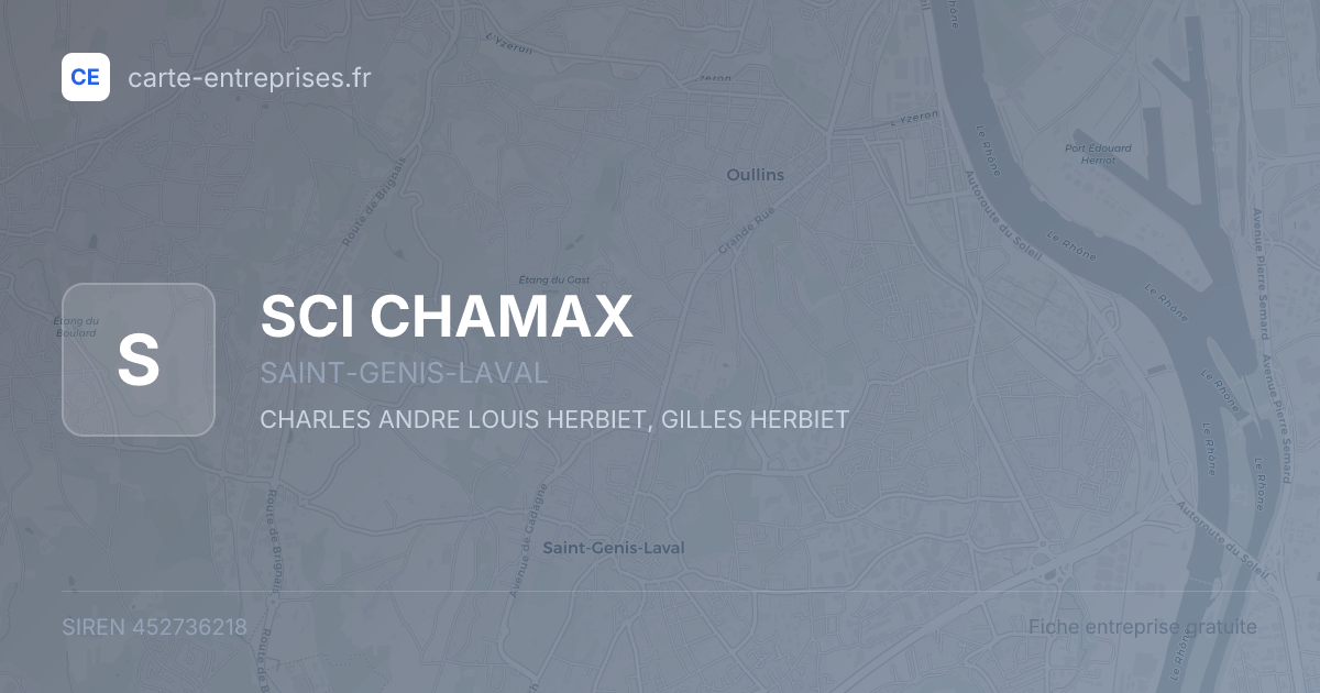 SCI CHAMAX — 452736218 — fiche entreprise