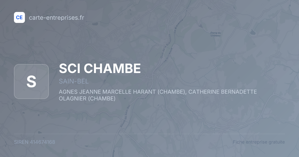 SCI CHAMBE — 414674168 — fiche entreprise
