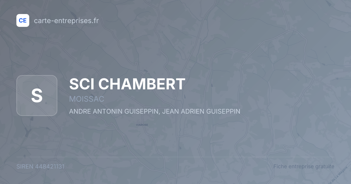 SCI CHAMBERT — 448421131 — fiche entreprise