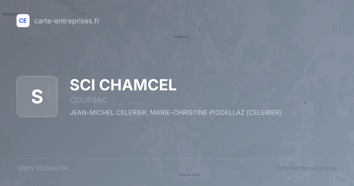 SCI CHAMCEL — 352984744 — fiche entreprise