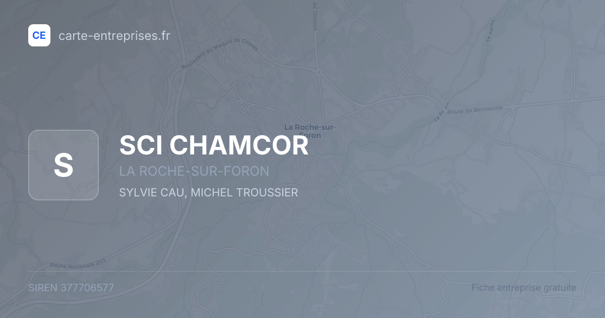 SCI CHAMCOR — 377706577 — fiche entreprise