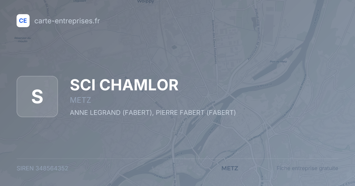 SCI CHAMLOR — 348564352 — fiche entreprise