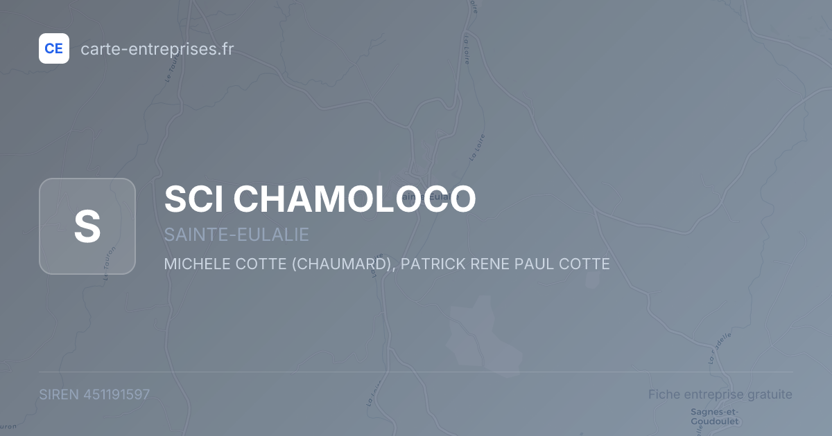 SCI CHAMOLOCO — 451191597 — fiche entreprise