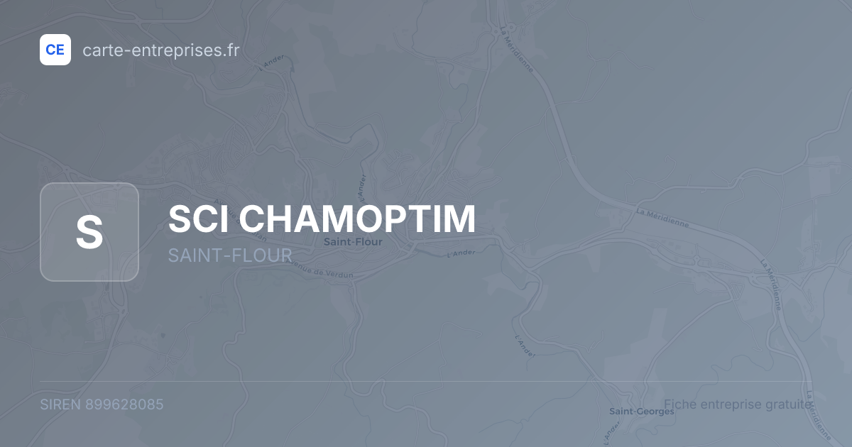 SCI CHAMOPTIM — 899628085 — fiche entreprise