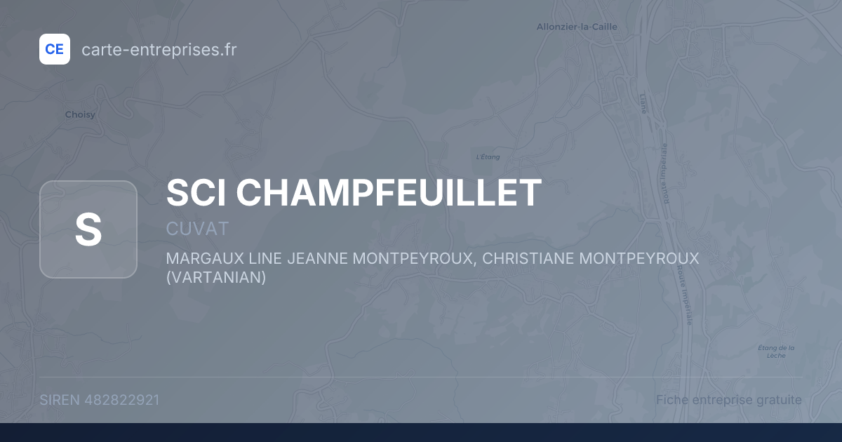 SCI CHAMPFEUILLET — 482822921 — fiche entreprise