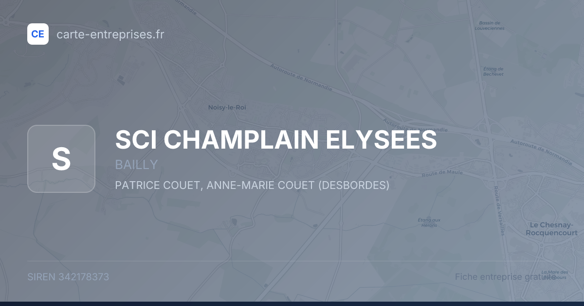 SCI CHAMPLAIN ELYSEES — 342178373 — fiche entreprise
