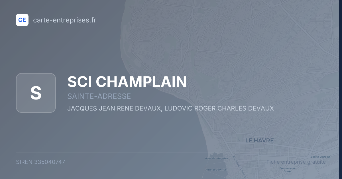 SCI CHAMPLAIN — 335040747 — fiche entreprise