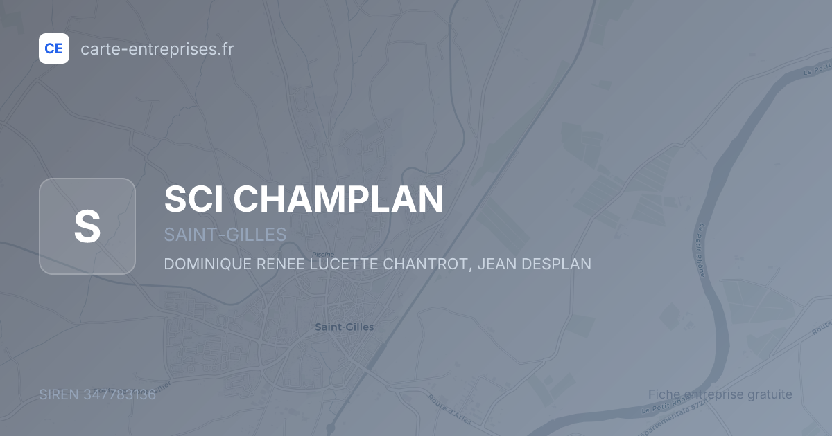 SCI CHAMPLAN — 347783136 — fiche entreprise