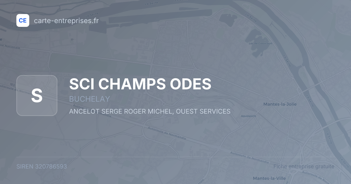 SCI CHAMPS ODES — 320786593 — fiche entreprise