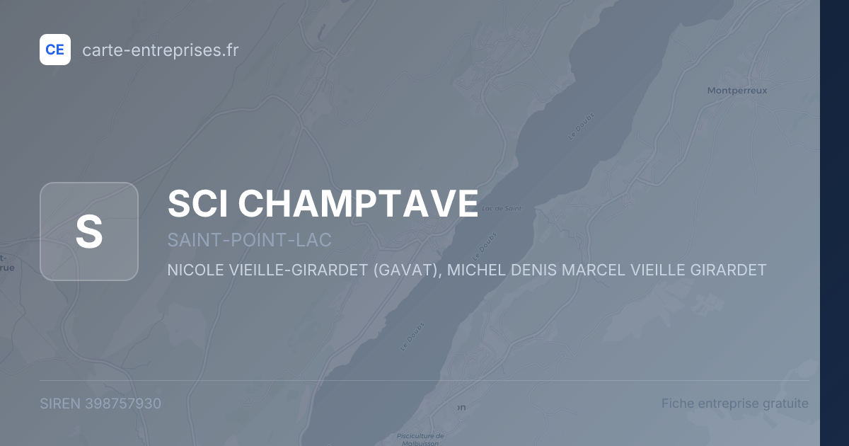 SCI CHAMPTAVE — 398757930 — fiche entreprise