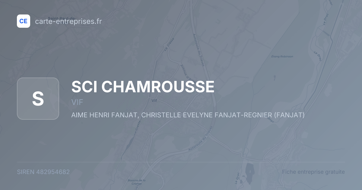 SCI CHAMROUSSE — 482954682 — fiche entreprise