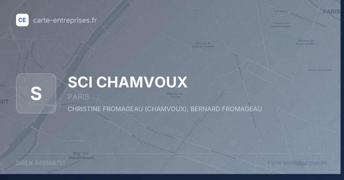SCI CHAMVOUX — 449868751 — fiche entreprise