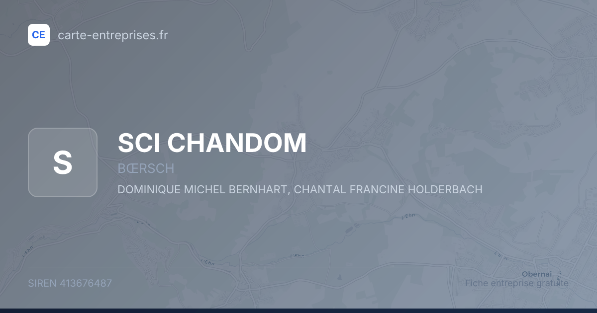 SCI CHANDOM — 413676487 — fiche entreprise