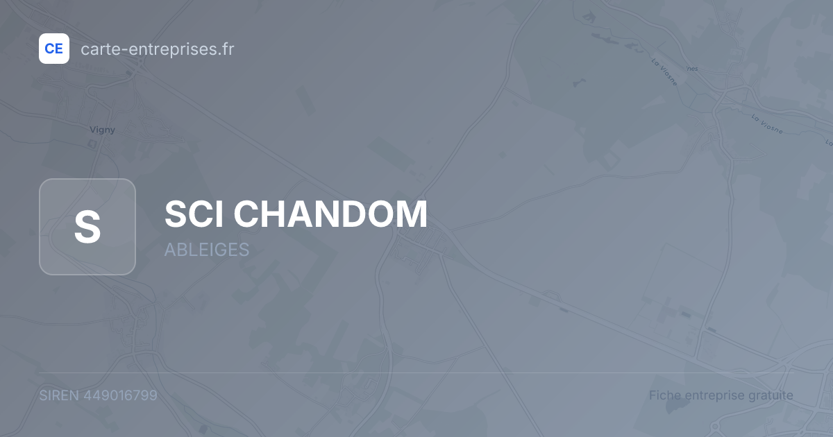 SCI CHANDOM — 449016799 — fiche entreprise