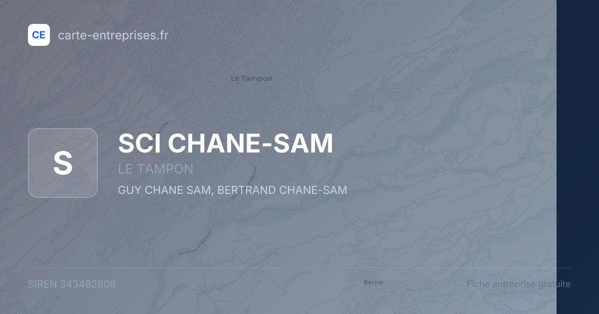 SCI CHANE-SAM — 343482808 — fiche entreprise