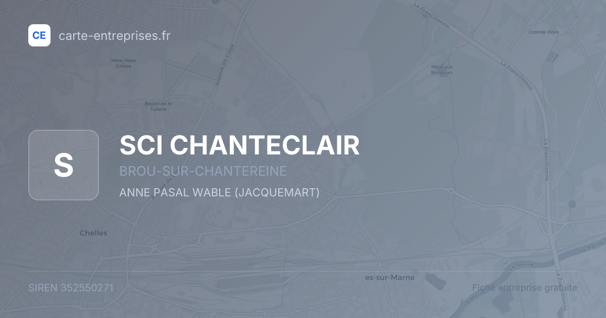 SCI CHANTECLAIR — 352550271 — fiche entreprise