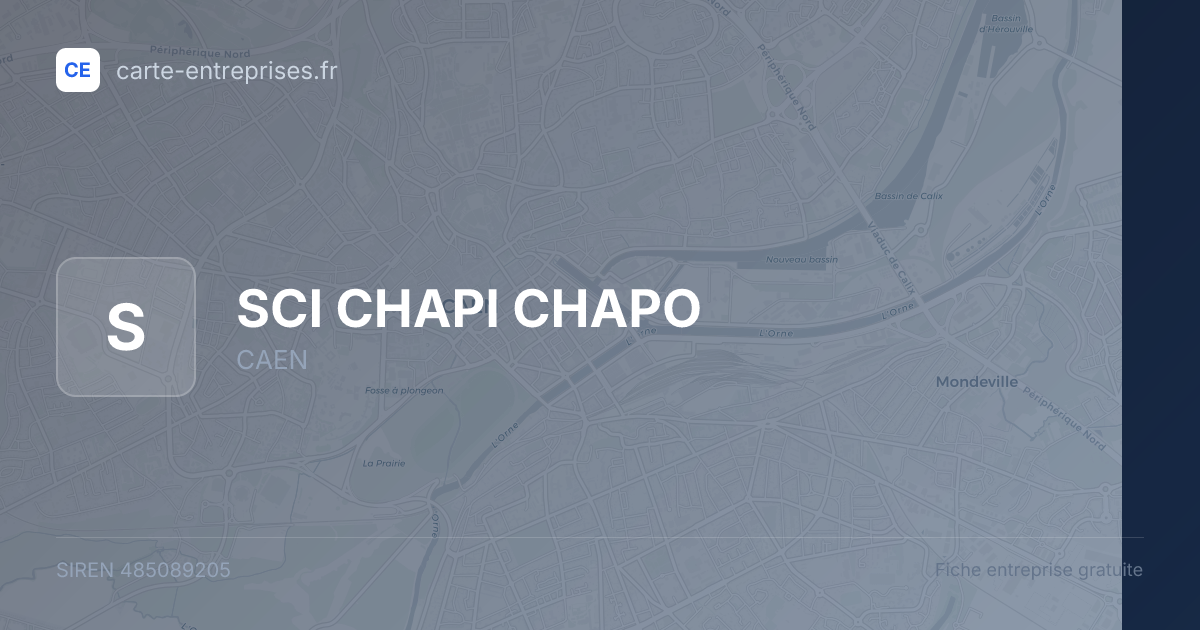 SCI CHAPI CHAPO — 485089205 — fiche entreprise