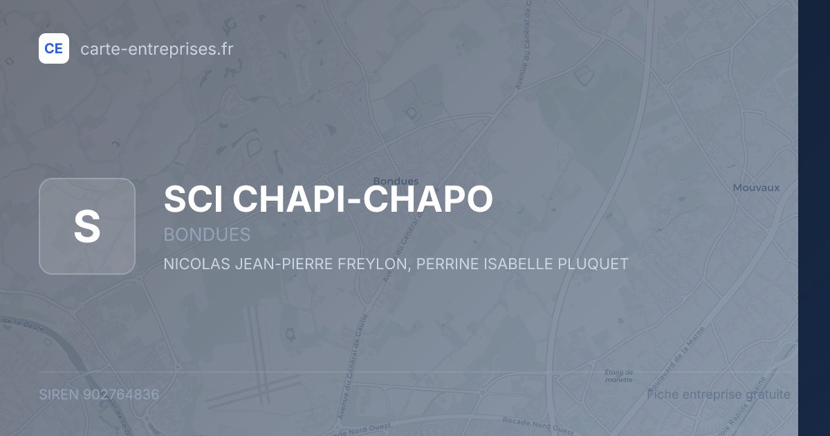 SCI CHAPI-CHAPO — 902764836 — fiche entreprise