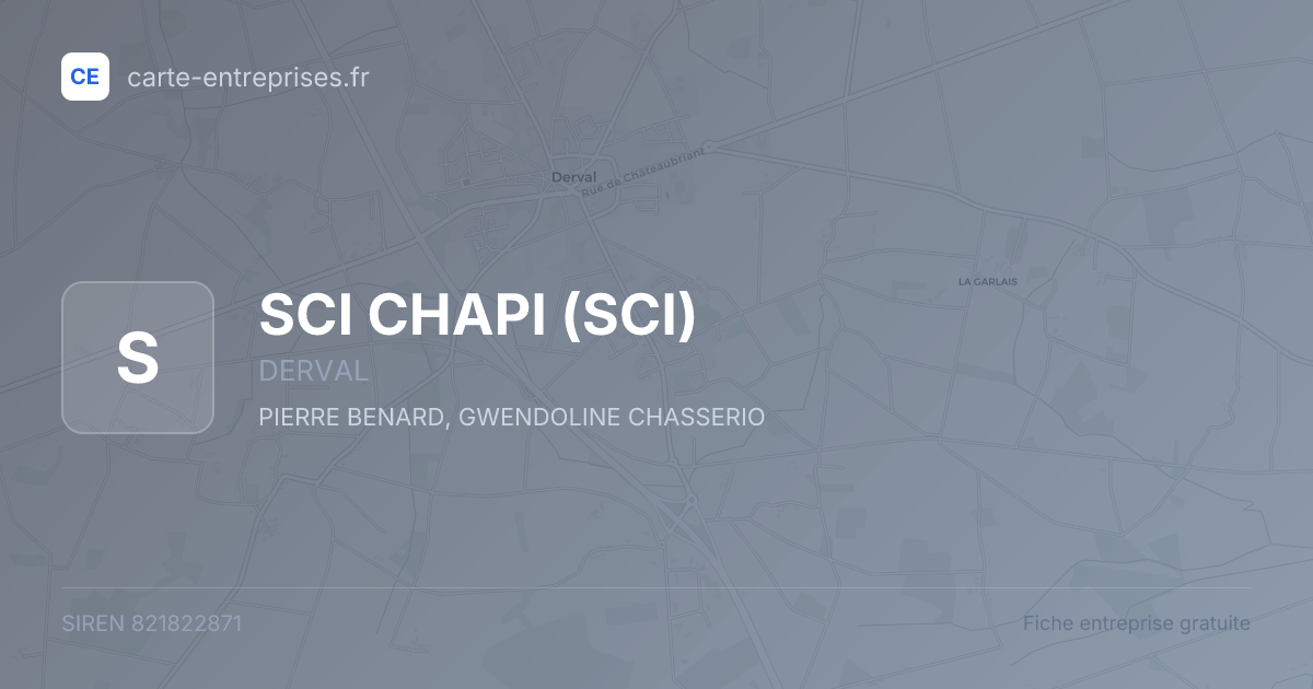SCI CHAPI (SCI) — 821822871 — fiche entreprise