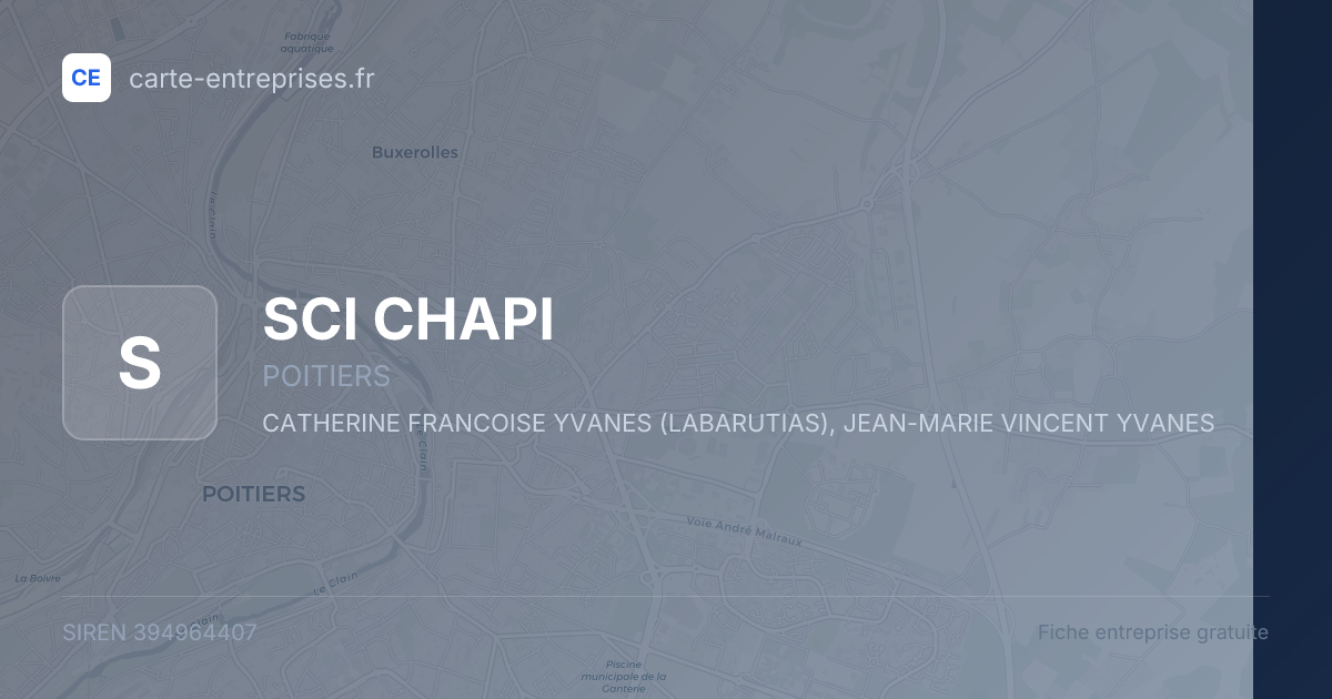 SCI CHAPI — 394964407 — fiche entreprise