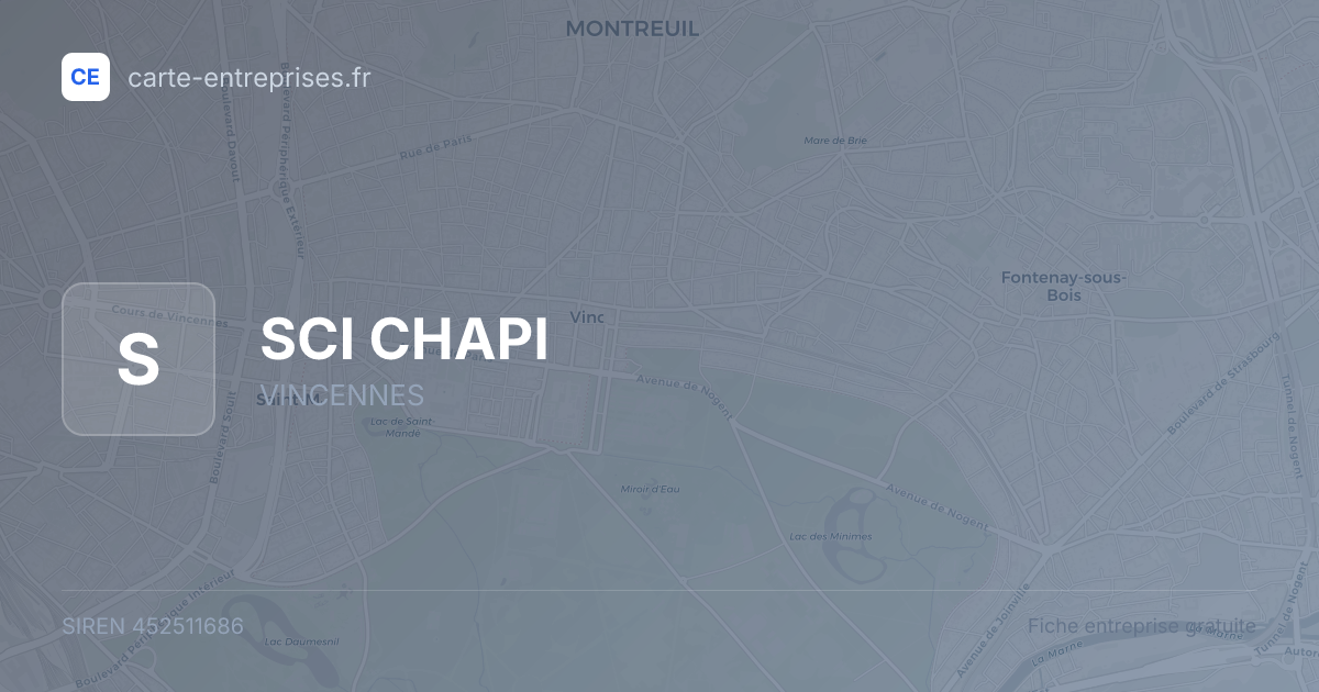 SCI CHAPI — 452511686 — fiche entreprise