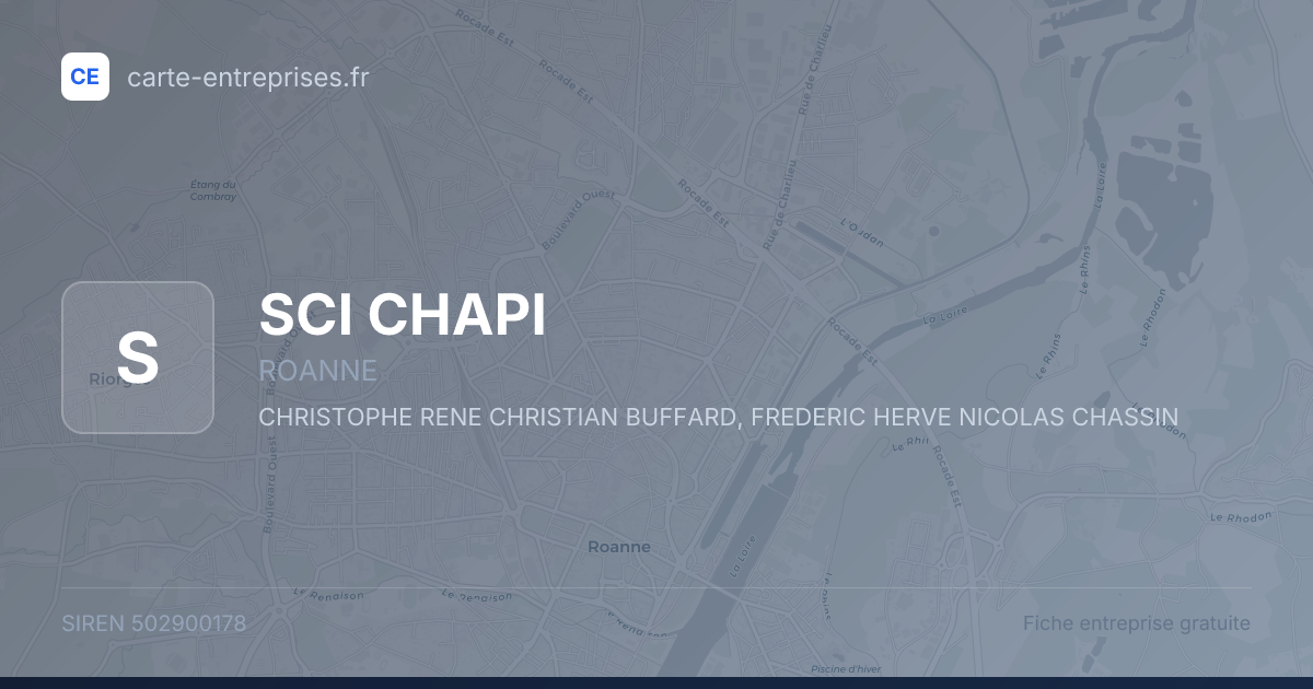 SCI CHAPI — 502900178 — fiche entreprise
