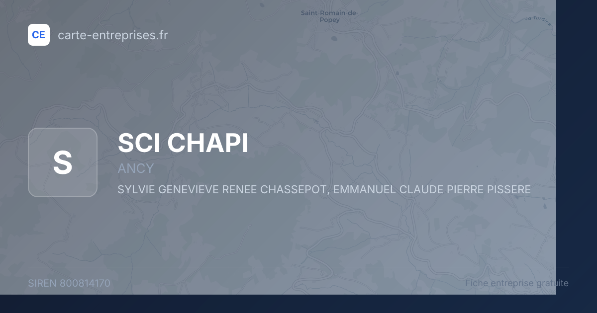 SCI CHAPI — 800814170 — fiche entreprise