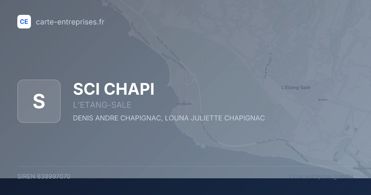 SCI CHAPI — 838997070 — fiche entreprise