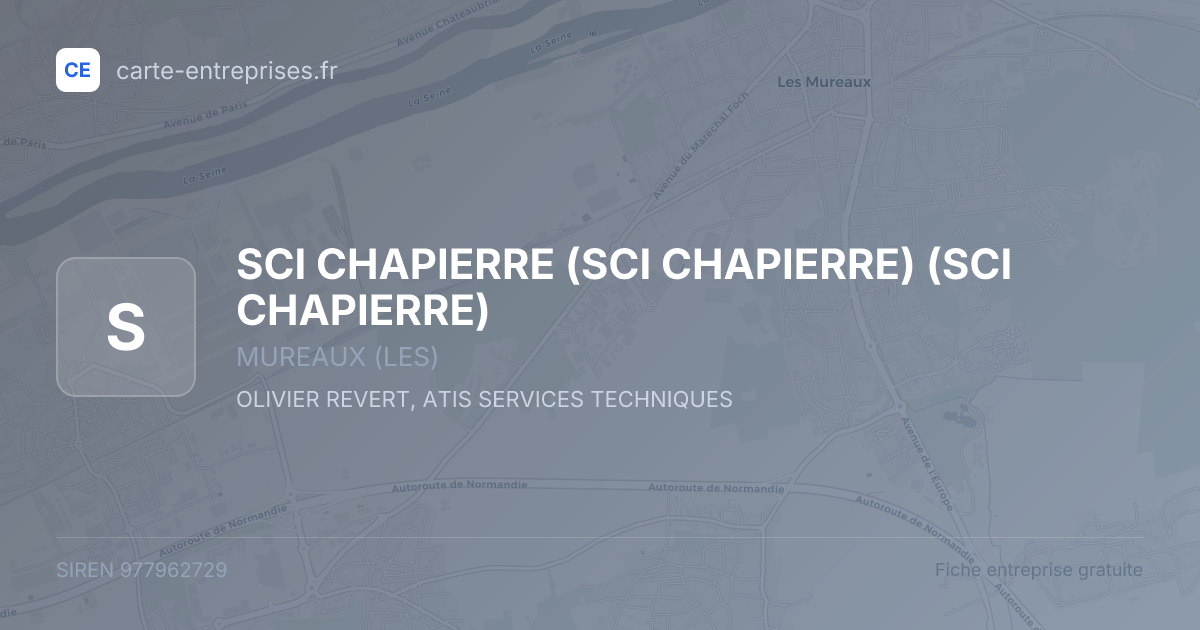 SCI CHAPIERRE (SCI CHAPIERRE) (SCI CHAPIERRE) — 977962729 — fiche entreprise