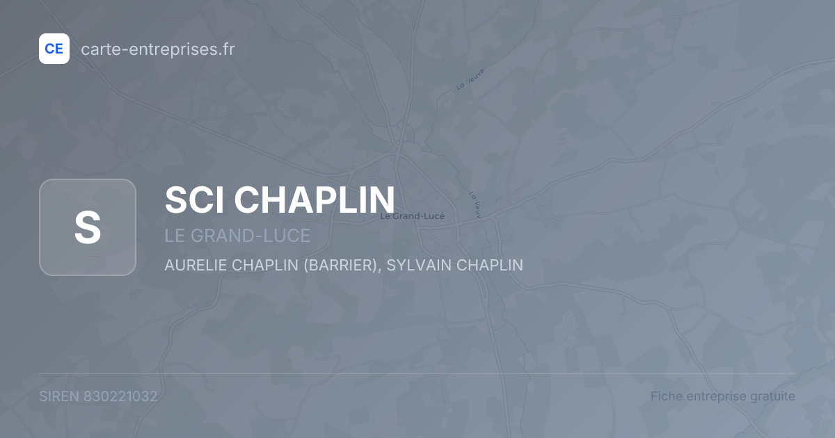 SCI CHAPLIN — 830221032 — fiche entreprise