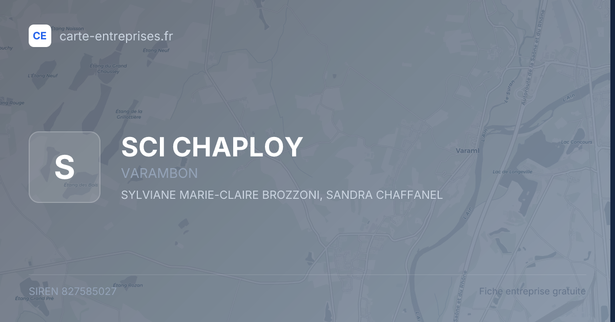 SCI CHAPLOY — 827585027 — fiche entreprise