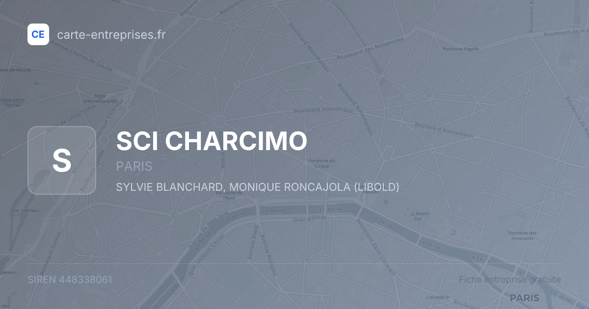 SCI CHARCIMO — 448338061 — fiche entreprise