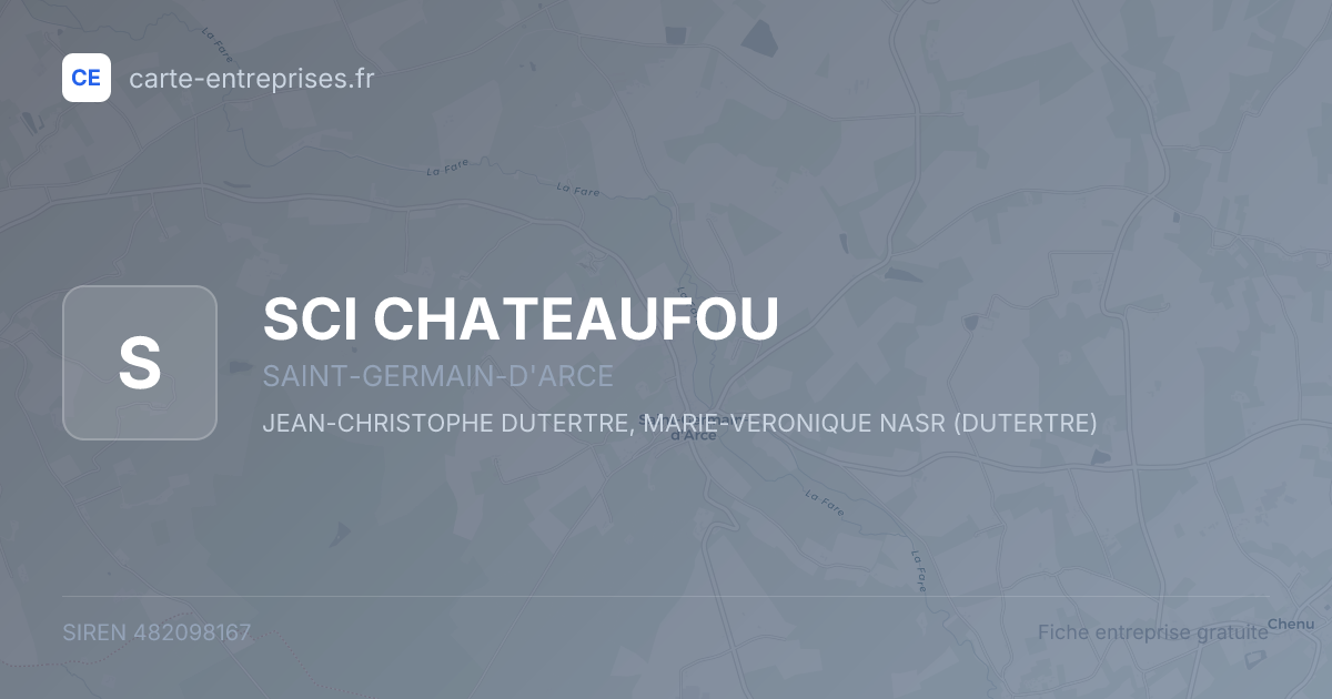 SCI CHATEAUFOU — 482098167 — fiche entreprise