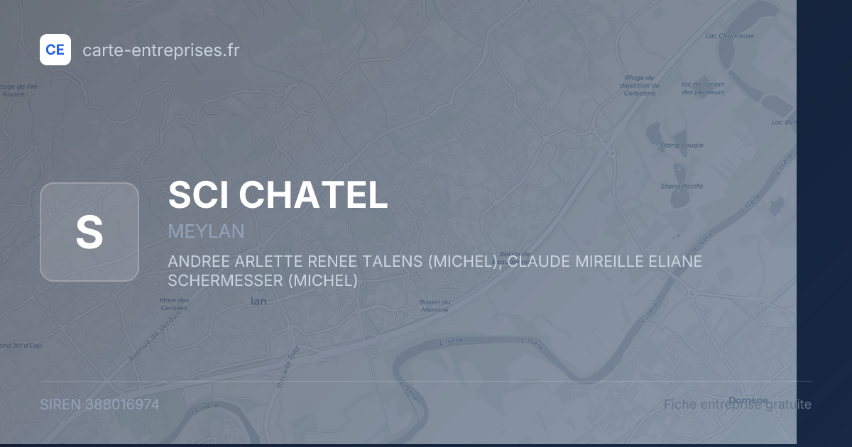 SCI CHATEL — 388016974 — fiche entreprise